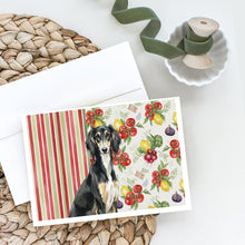 Load image into Gallery viewer, Black and Tan Saluki Vegetables Greeting Cards Pack of 8