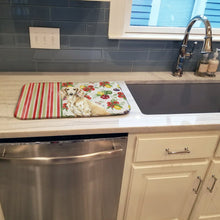 Load image into Gallery viewer, Cream Saluki Vegetables Dish Drying Mat