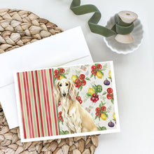 Load image into Gallery viewer, Cream Saluki Vegetables Greeting Cards Pack of 8