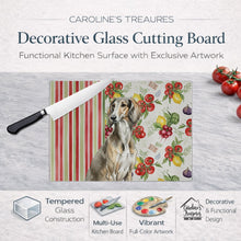 Load image into Gallery viewer, Grizzle Saluki Vegetables Glass Cutting Board