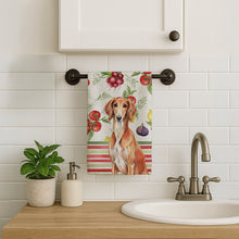 Load image into Gallery viewer, Red Saluki Vegetables Kitchen Towel