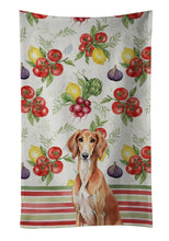 Load image into Gallery viewer, Red Saluki Vegetables Kitchen Towel