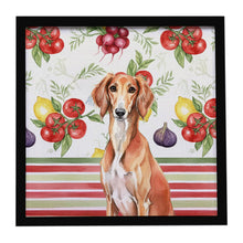 Load image into Gallery viewer, Red Saluki Vegetables Framed Metal Print