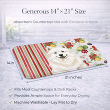 Load image into Gallery viewer, Cream Samoyed Vegetables Dish Drying Mat