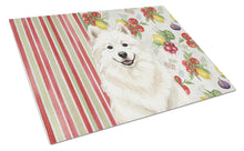 Load image into Gallery viewer, Cream Samoyed Vegetables Glass Cutting Board