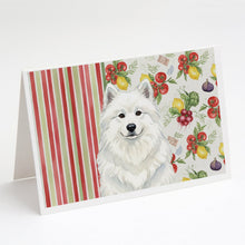 Load image into Gallery viewer, White Samoyed Vegetables Greeting Cards Pack of 8