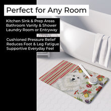 Load image into Gallery viewer, White Samoyed Vegetables Memory Foam Kitchen Mat