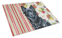 Load image into Gallery viewer, Schipperke Vegetables Glass Cutting Board