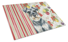 Load image into Gallery viewer, Schnauzer Vegetables Glass Cutting Board