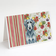 Load image into Gallery viewer, Blue-Gray Scottish Deerhound Vegetables Greeting Cards Pack of 8
