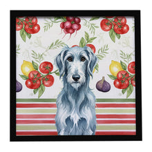 Load image into Gallery viewer, Blue-Gray Scottish Deerhound Vegetables Framed Metal Print