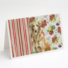 Load image into Gallery viewer, Wheaten Scottish Deerhound Vegetables Greeting Cards Pack of 8