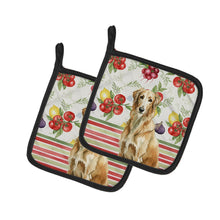 Load image into Gallery viewer, Wheaten Scottish Deerhound Vegetables Pair of Pot Holders