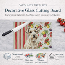 Load image into Gallery viewer, Sealyham Terrier Vegetables Glass Cutting Board