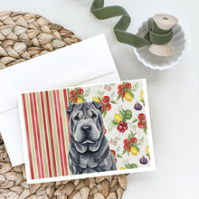 Load image into Gallery viewer, Black Shar Pei Vegetables Greeting Cards Pack of 8