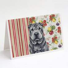 Load image into Gallery viewer, Black Shar Pei Vegetables Greeting Cards Pack of 8