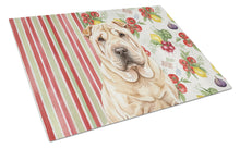 Load image into Gallery viewer, Shar Pei Vegetables Glass Cutting Board