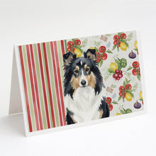 Load image into Gallery viewer, Tricolor Sheltie Vegetables Greeting Cards Pack of 8
