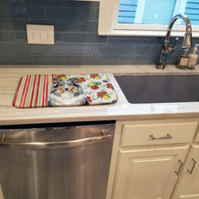 Load image into Gallery viewer, Blue Merle Sheltie Vegetables Dish Drying Mat