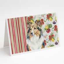 Load image into Gallery viewer, Sable Sheltie Vegetables Greeting Cards Pack of 8