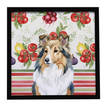 Load image into Gallery viewer, Sable Sheltie Vegetables Framed Metal Print