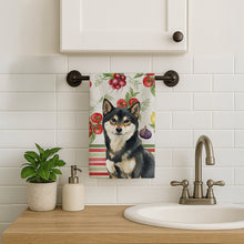 Load image into Gallery viewer, Black and Tan Shiba Inu Vegetables Kitchen Towel