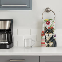Load image into Gallery viewer, Black and Tan Shiba Inu Vegetables Kitchen Towel