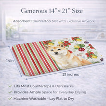 Load image into Gallery viewer, Cream Shiba Inu Vegetables Dish Drying Mat