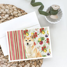 Load image into Gallery viewer, Cream Shiba Inu Vegetables Greeting Cards Pack of 8