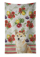 Load image into Gallery viewer, Cream Shiba Inu Vegetables Kitchen Towel