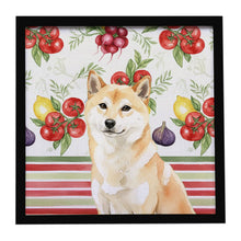 Load image into Gallery viewer, Cream Shiba Inu Vegetables Framed Metal Print