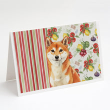 Load image into Gallery viewer, Red Shiba Inu Vegetables Greeting Cards Pack of 8