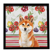 Load image into Gallery viewer, Red Shiba Inu Vegetables Framed Metal Print