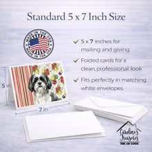 Load image into Gallery viewer, Black and White Shih Tzu Vegetables Greeting Cards Pack of 8