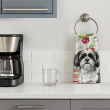 Load image into Gallery viewer, Black and White Shih Tzu Vegetables Kitchen Towel