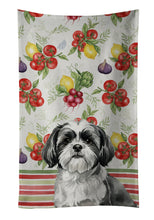 Load image into Gallery viewer, Black and White Shih Tzu Vegetables Kitchen Towel