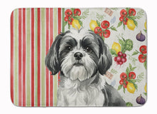 Load image into Gallery viewer, Black and White Shih Tzu Vegetables Memory Foam Kitchen Mat