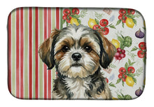 Load image into Gallery viewer, Brindle Shih Tzu Vegetables Dish Drying Mat