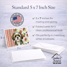 Load image into Gallery viewer, Brindle Shih Tzu Vegetables Greeting Cards Pack of 8