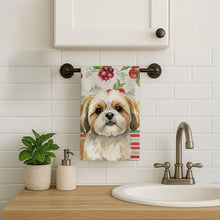 Load image into Gallery viewer, Gold and White Shih Tzu Vegetables Kitchen Towel