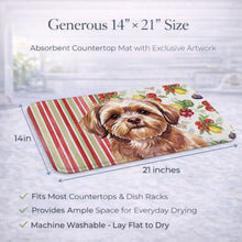 Load image into Gallery viewer, Liver Shih Tzu Vegetables Dish Drying Mat
