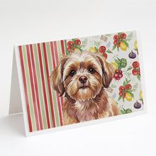 Load image into Gallery viewer, Liver Shih Tzu Vegetables Greeting Cards Pack of 8