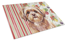 Load image into Gallery viewer, Liver Shih Tzu Vegetables Glass Cutting Board