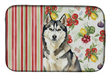 Load image into Gallery viewer, Agouti Siberian Husky Vegetables Dish Drying Mat