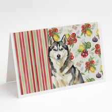 Load image into Gallery viewer, Agouti Siberian Husky Vegetables Greeting Cards Pack of 8