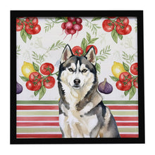 Load image into Gallery viewer, Agouti Siberian Husky Vegetables Framed Metal Print