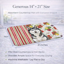 Load image into Gallery viewer, Siberian Husky Vegetables Dish Drying Mat