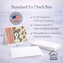 Load image into Gallery viewer, Siberian Husky Vegetables Greeting Cards Pack of 8