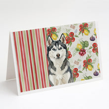 Load image into Gallery viewer, Siberian Husky Vegetables Greeting Cards Pack of 8