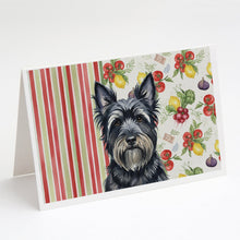 Load image into Gallery viewer, Black Skye Terrier Vegetables Greeting Cards Pack of 8